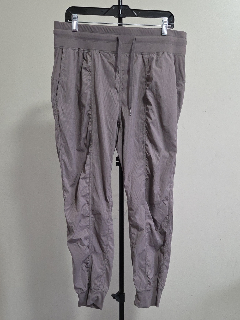 Willit Plus Size Lightweight Taupe Jogger Pants with Drawstring